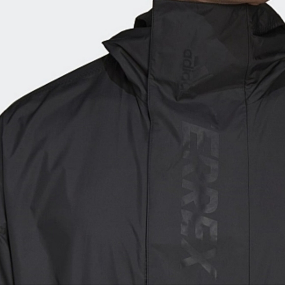 adidas Terrex Made To Be Remade Wind Anorak Men's Hiking Black Jacket - Picture 5 of 10